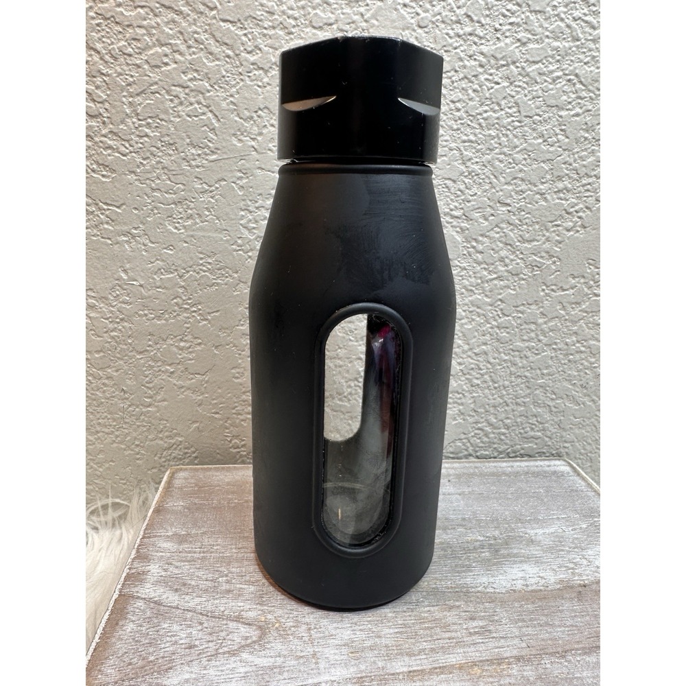 $25 🌙 Takeya Glass Water Bottle with Silicone Sleeve and Twist Cap BLACK